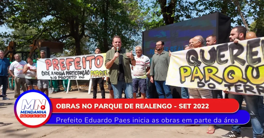 Prefeito Eduardo Paes dá início às obras do Parque de Realengo em setembro 2022 2 Prefeito Eduardo Paes inicia as obras do Parque de Realengo em setembro de 2022