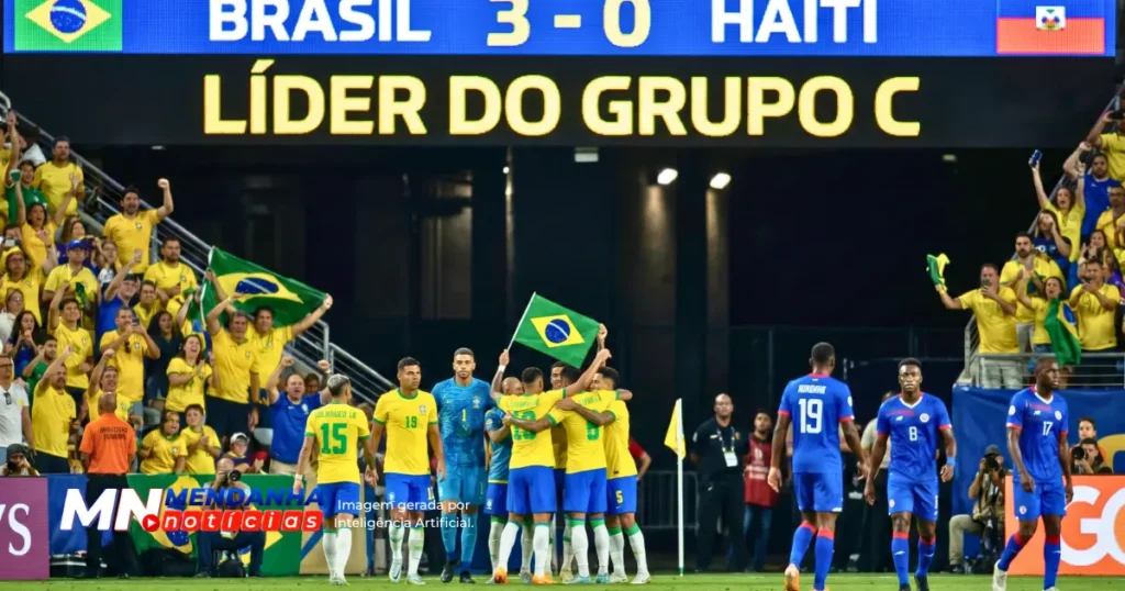 Brasil faz 3 a 0 no Haiti e assume a ponta do Grupo C 1 Brasil faz 3 a 0 no Haiti e assume a ponta do Grupo C