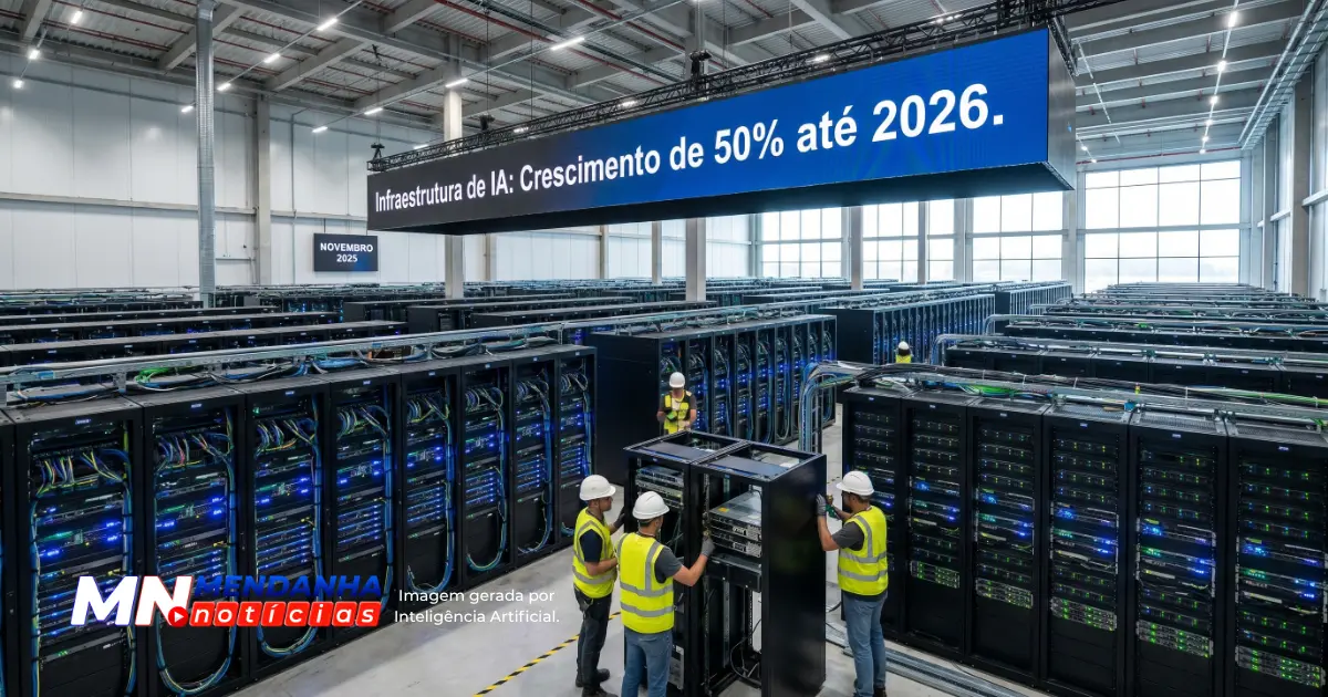 Infraestrutura de inteligência artificial cresce 50% em 2026