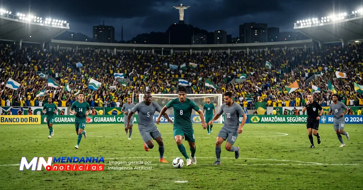 Torcedores vibrando em jogo de futebol no Rio de Janeiro